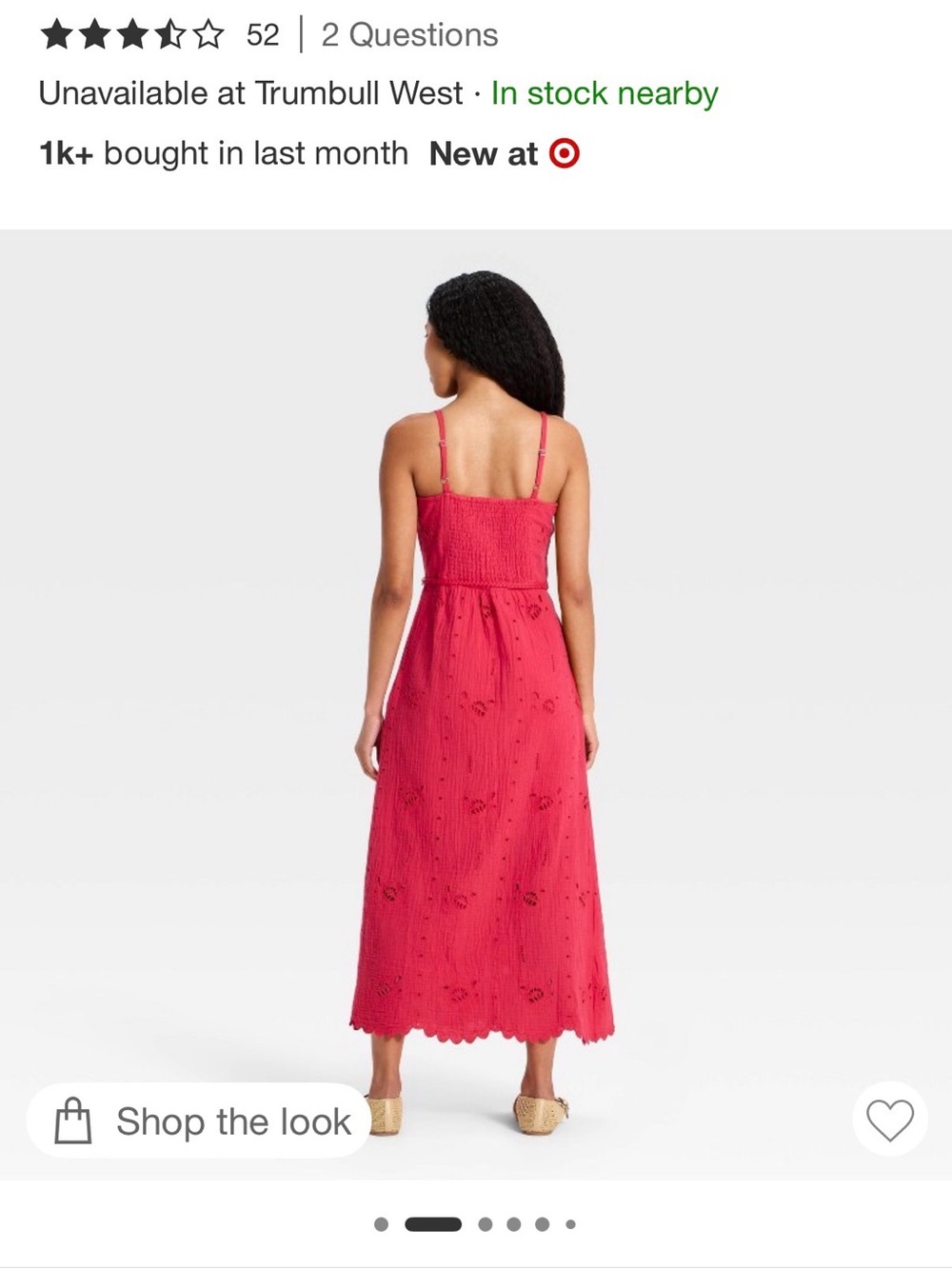 a new day pink Eyelet Maxi Dress with Tie Belt, NWT - Picture 2 of 3